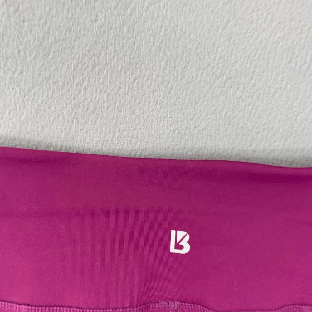 BuffBunny Gym Leggins Womens Size Small Side Mesh Panel Pink Yoga High Waist